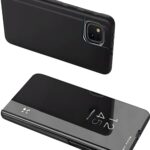 Tel1 Huawei P Smart 2021 Mirror Surface Series Flip Θήκη Βιβλίο - Black