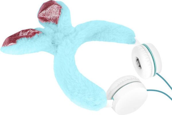 GJBY Rabbit On-Ear Ενσύρματα Ακουστικά με Βύσμα 3.5mm Γαλάζιο