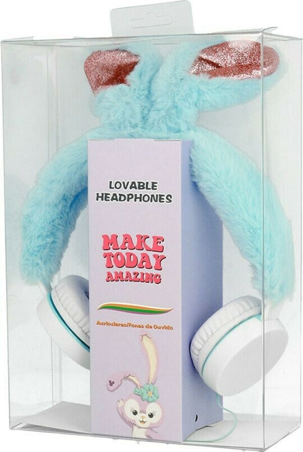 GJBY Rabbit On-Ear Ενσύρματα Ακουστικά με Βύσμα 3.5mm Γαλάζιο