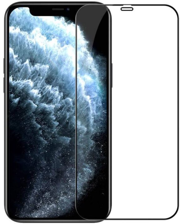 iPhone 12 Pro Max Προστασία Οθόνης Με Μαύρο Περίγραμμα 5D Full Face Tempered Glass