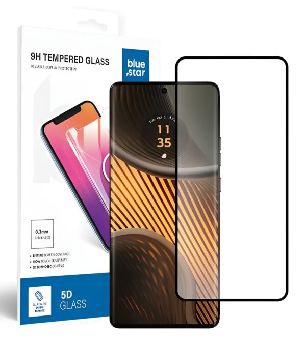 Motorola Edge 50 Pro Προστασία Οθόνης με Μαύρο Περίγραμμα Blue Star 5D Full Glue Tempered Glass