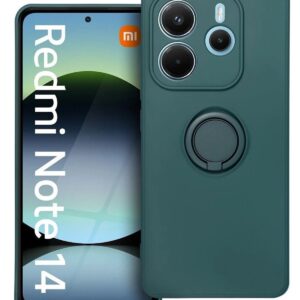 Forcell Xiaomi Redmi Note 14 4G Ring Holder Θήκη Σιλικόνης - Green
