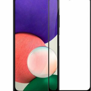 Samsung Galaxy A22 5G Προστατευτικό Τζαμάκι Μαύρο Full Glue 5D Full Screen Tempered Glass Black