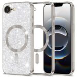 Techsuit iPhone 16e MagSafe Luxury Glitter Θήκη Με Πλαίσιο Σιλικόνης Διάφανη - Silver