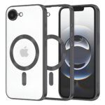 Techsuit iPhone 16e MagSafe Luxury Crystal Θήκη Με Πλαίσιο Σιλικόνης Διάφανη - Black