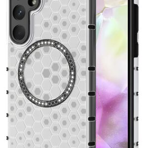 Techsuit Samsung Galaxy A35 5G Shockproof Honeycomb Magnetic Ring Θήκη Σκληρή - White