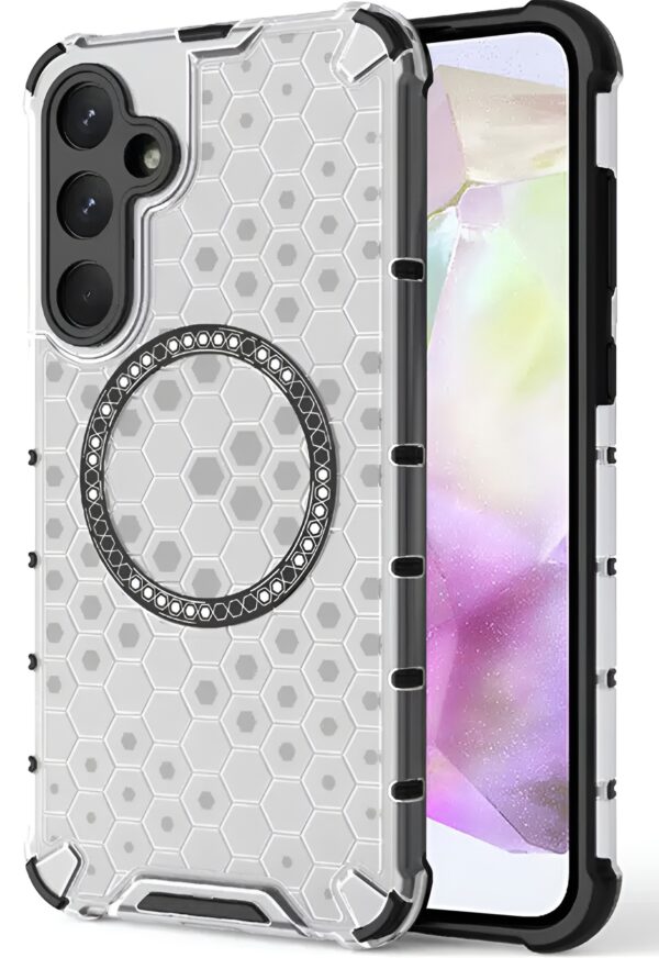 Techsuit Samsung Galaxy A35 5G Shockproof Honeycomb Magnetic Ring Θήκη Σκληρή - White