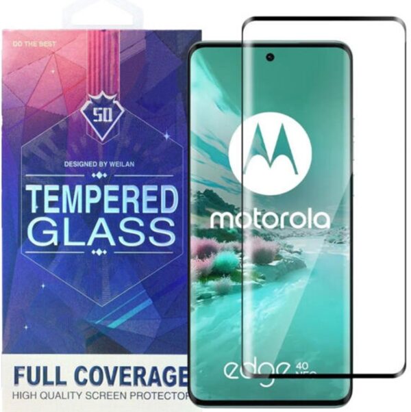 Motorola Edge 40 Neo Προστασία Οθόνης Με Μαύρο Περίγραμμα 5D Full Glue Tempered Glass