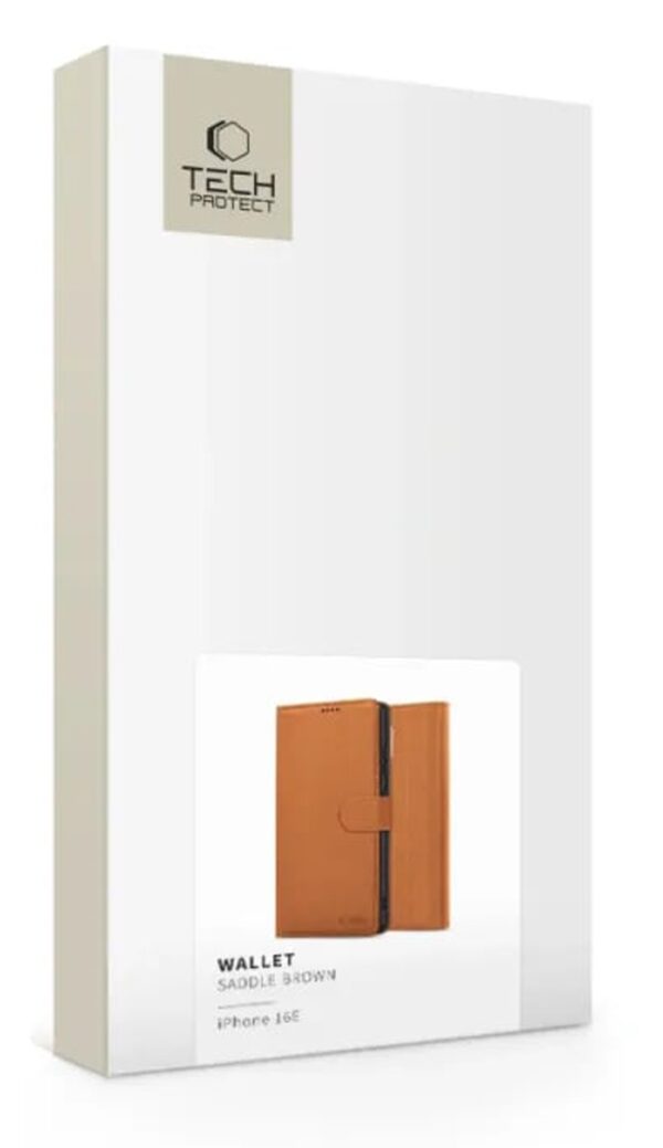 Tech Protect iPhone 16e Matte Θήκη Βιβλίο - Brown