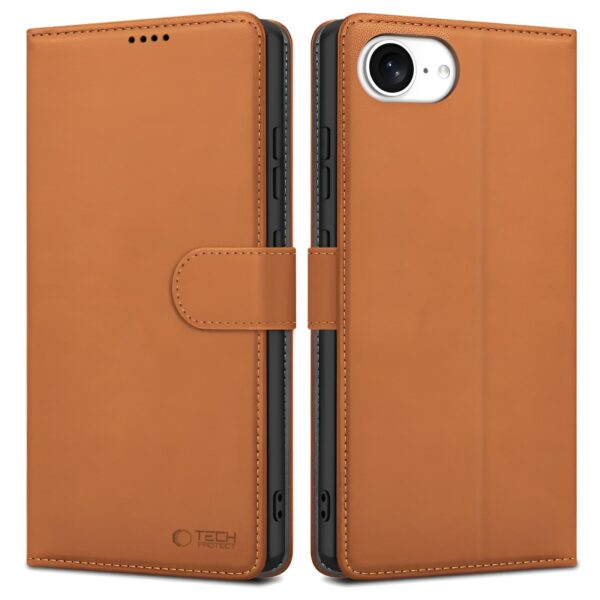 Tech Protect iPhone 16e Matte Θήκη Βιβλίο - Brown