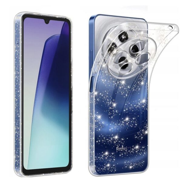 Techsuit Xiaomi Redmi 14C / Poco C75 SparkleSkin Series Θήκη Σιλικόνης TPU - Διάφανη με Γκλίτερ