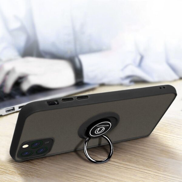 Techsuit iPhone 16 Pro Glinth Θήκη Με Πλαίσιο Σιλικόνης Διάφανη -Black