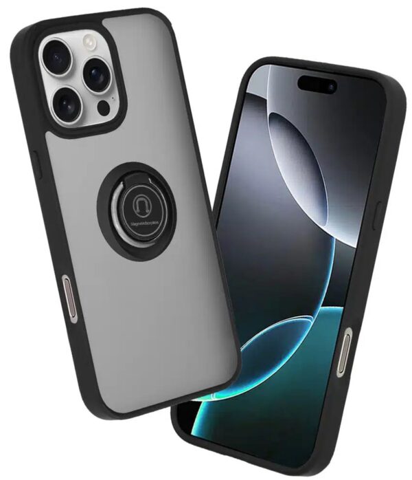 Techsuit iPhone 16 Pro Glinth Θήκη Με Πλαίσιο Σιλικόνης Διάφανη -Black