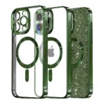 Techsuit iPhone 13 Pro Max MagSafe Luxury Glitter Θήκη με Πλαίσιο Σιλικόνης Διάφανη - Light Green