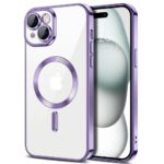Techsuit iPhone 13 MagSafe Luxury Crystal Θήκη με Πλαίσιο Σιλικόνης Διάφανη - Light Purple