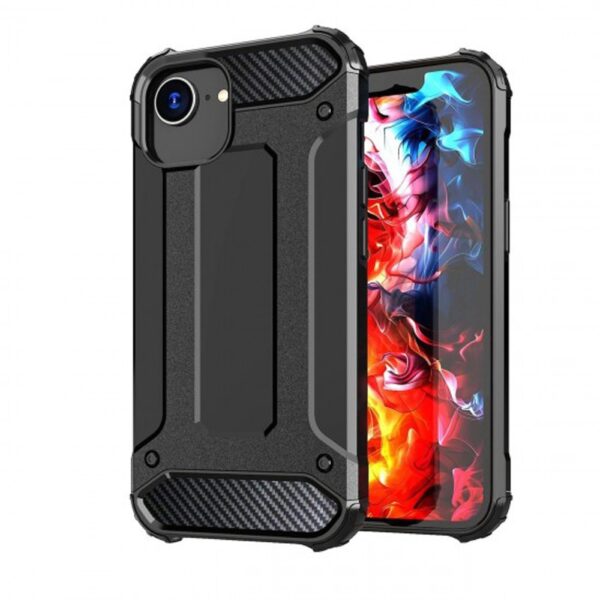 Forcell iPhone 16e Hybrid Armor Θήκη Σκληρή - Black
