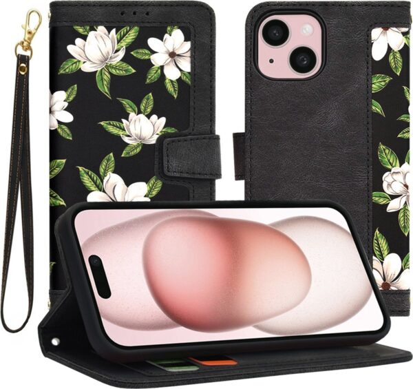 Techsuit iPhone 15 Flipcraft Θήκη Βιβλίο - Flowers of the Dawn Techsuit iPhone 15 Flipcraft Θήκη Βιβλίο - Flowers of the Dawn