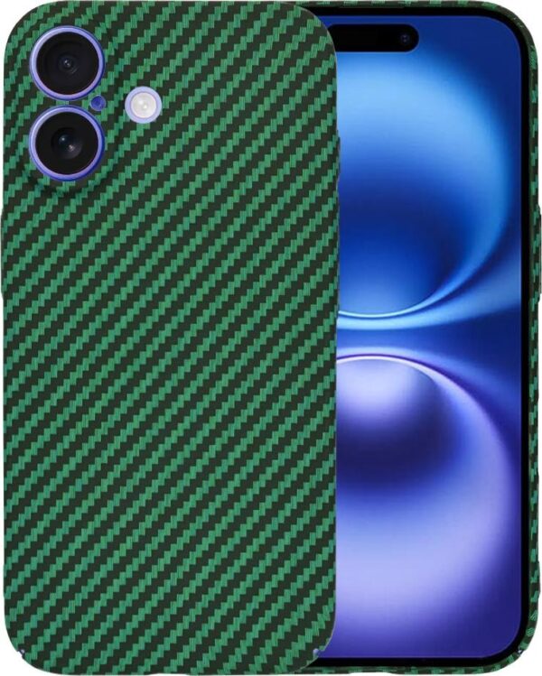 Techsuit iPhone 16 Carbonite Fibershell Θήκη Σκληρή - Green