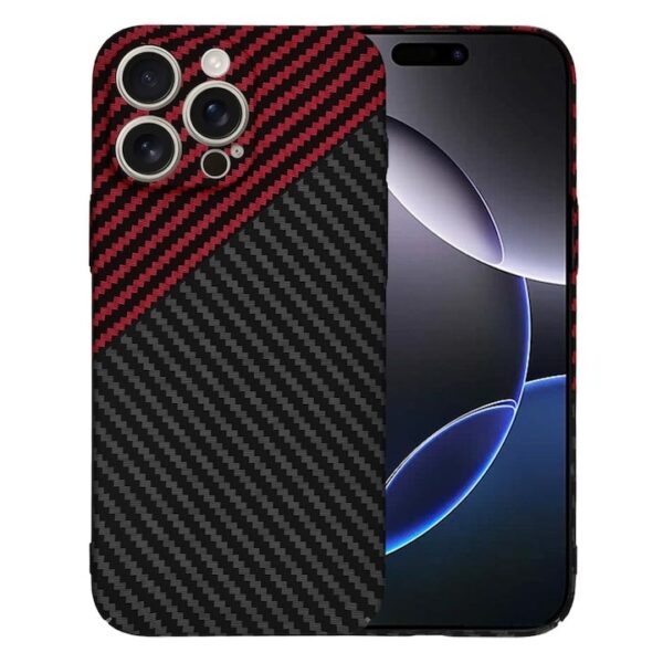 Techsuit iPhone 16 Pro Carbonite Fibershell Θήκη Σκληρή - Red Vortex