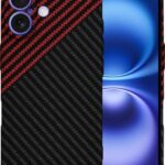 Techsuit iPhone 16 Carbonite Fibershell Θήκη Σκληρή - Red Vortex