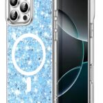 Techsuit iPhone 16 Pro Sparkly Glitter Θήκη Σκληρή με Magsafe - Blue
