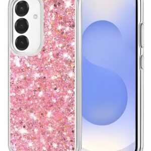 Techsuit Samsung Galaxy S25 5G Sparkly Glitter Θήκη Σκληρή - Pink
