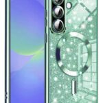 Techsuit Samsung Galaxy A36 5G / A56 5G Magsafe Luxury Glitter Θήκη Σιλικόνης - Light Green