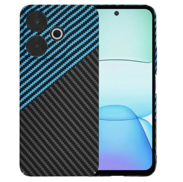 Techsuit Xiaomi Redmi 13 / Poco M6 4G Carbonite Fibershell Θήκη Σκληρή - Blue Pulse