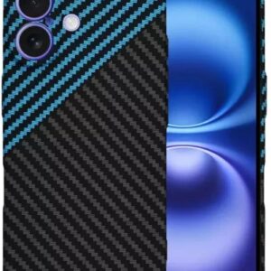 Techsuit iPhone 16 Carbonite Fibershell Θήκη Σκληρή - Blue Pulse
