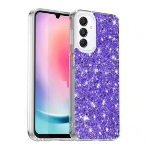 Techsuit Samsung Galaxy A16 4G / A16 5G Sparkly Glitter Θήκη με Πλαίσιο Σιλικόνης Διάφανη - Purple