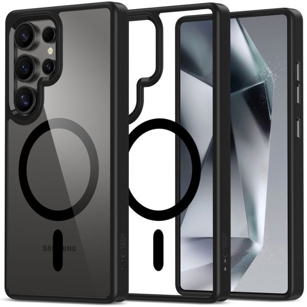 Tech-Protect Samsung Galaxy S25 Ultra 5G MagSafe Magmat Θήκη με Πλαίσιο Σιλικόνης Διάφανη - Black