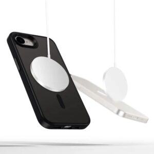Tech Protect iPhone 16e MagSafe Matte Θήκη Με Πλαίσιο Σιλικόνης Διάφανη - Black
