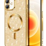 Techsuit iPhone 16 MagSafe Luxury Glitter Θήκη Σιλικόνης Διάφανη - Gold