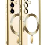 Techsuit Samsung Galaxy S25 Luxury Crystal MagSafe Θήκη Σιλικόνης - Gold