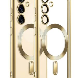 Techsuit Samsung Galaxy S25 Luxury Crystal MagSafe Θήκη Σιλικόνης - Gold