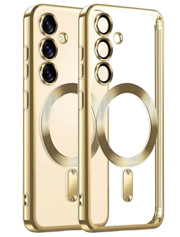 Techsuit Samsung Galaxy S25 Luxury Crystal MagSafe Θήκη Σιλικόνης - Gold