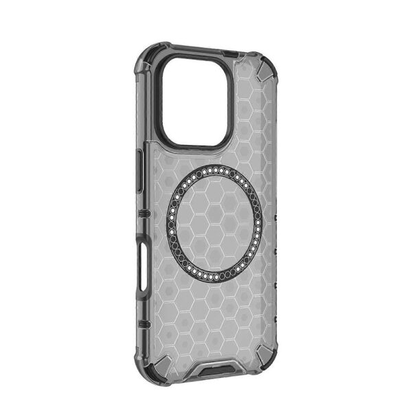 Techsuit iPhone 16 Pro Magsafe Honeycomb Shield Θήκη Σκληρή - Black