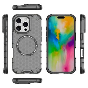 Techsuit iPhone 16 Pro Magsafe Honeycomb Shield Θήκη Σκληρή - Black