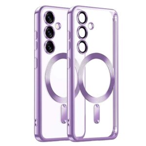 Techsuit Samsung Galaxy S25 MagSafe Luxury Crystal Θήκη Σιλικόνης Διάφανη - Light Purple