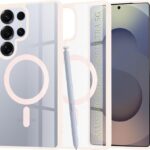 Techsuit Samsung Galaxy S25 5G MagSafe Pro Θήκη με Πλαίσιο Σιλικόνης Διάφανη - Nude Pink