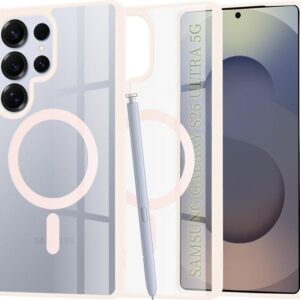 Techsuit Samsung Galaxy S25 5G MagSafe Pro Θήκη με Πλαίσιο Σιλικόνης Διάφανη - Nude Pink