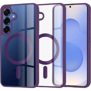 Techsuit Samsung Galaxy S25 5G MagSafe Pro Θήκη με Πλαίσιο Σιλικόνης Διάφανη - Purple