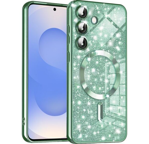 Techsuit Samsung Galaxy S25 Ultra MagSafe Luxury Glitter Θήκη Με Πλαίσιο Σιλικόνης Διάφανη - Light Green Techsuit Samsung Galaxy S25 Ultra MagSafe Luxury Glitter Θήκη Με Πλαίσιο Σιλικόνης Διάφανη - Light Green