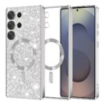 Techsuit Samsung Galaxy S25 5G MagSafe Luxury Glitter Θήκη με Πλαίσιο Σιλικόνης Διάφανη - Silver