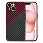 Techsuit iPhone 15 Carbonite Fibershell Θήκη Σκληρή - Red Vortex