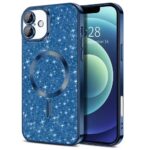 Techsuit iPhone 16 MagSafe Luxury Glitter Θήκη με Πλαίσιο Σιλικόνης Διάφανη - Deep Blue