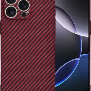 Techsuit iPhone 16 Pro Carbonite Fibershell Θήκη Σκληρή - Red