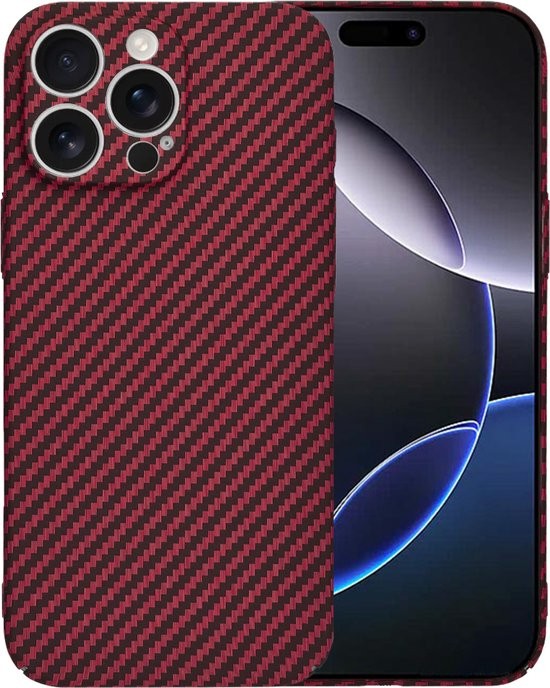 Techsuit iPhone 16 Pro Carbonite Fibershell Θήκη Σκληρή - Red