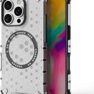 Techsuit iPhone 16 Pro Magsafe Honeycomb Shield Θήκη Σκληρή - White