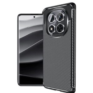 Techsuit Xiaomi Redmi Note 14 Pro 4G Carbon Fiber Θήκη Σιλικόνης TPU - Black
